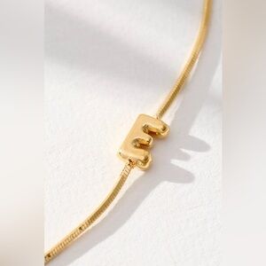 Anthropologie Barely There Bubble Monogram Necklace - NWT - E